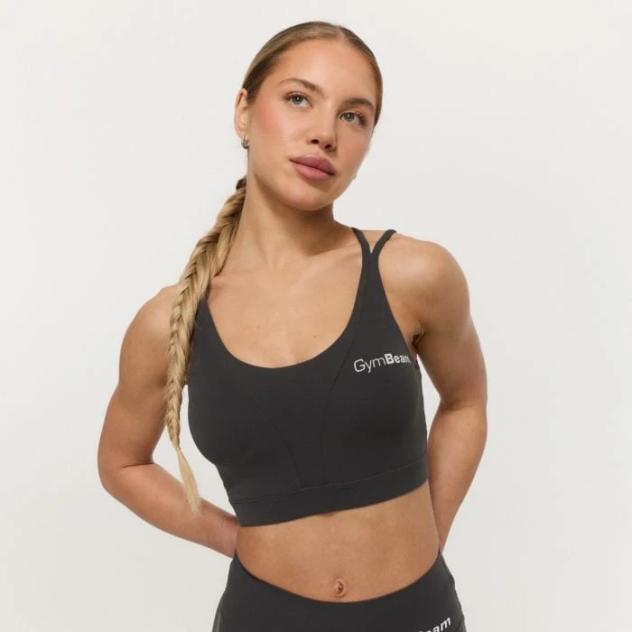 GymBeam Športová podprsenka BEAT Charcoal  S