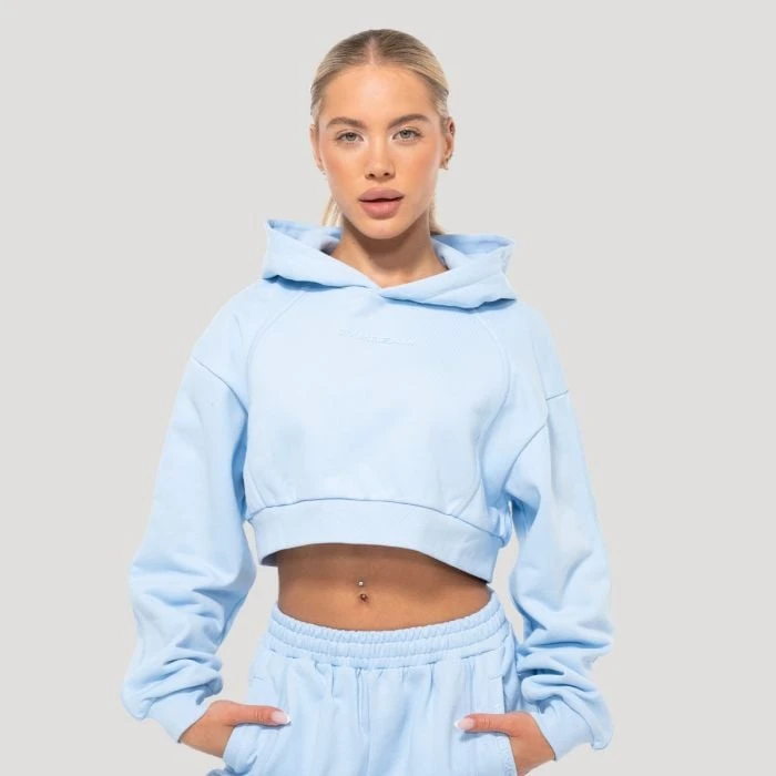 GymBeam Dámska mikina Cropped Mochi Blue  M