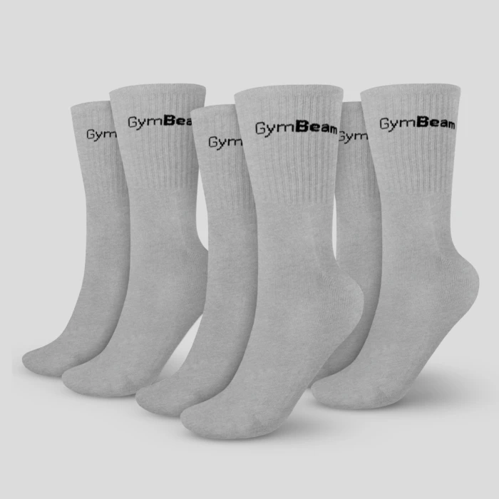 GymBeam Ponožky 3/4 Socks 3Pack Grey  LL