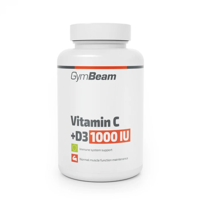 GymBeam Vitamín C + D3 1000 IU
