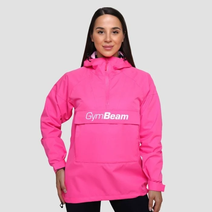 GymBeam Dámska bunda Rain Smock Fuchsia  SS