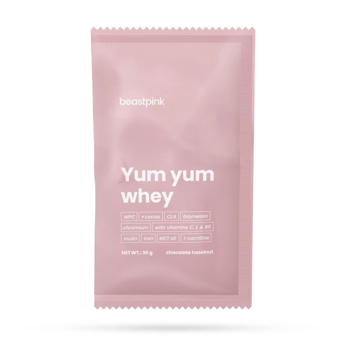 BeastPink Vzorka Yum Yum Whey čokoláda lieskový oriešok