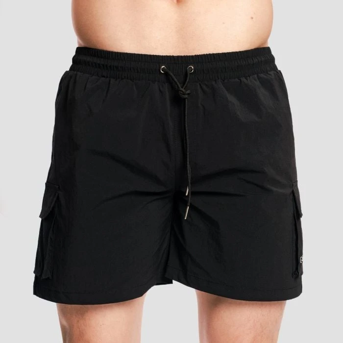 GymBeam Pánske plavecké šortky Cargo Black  S