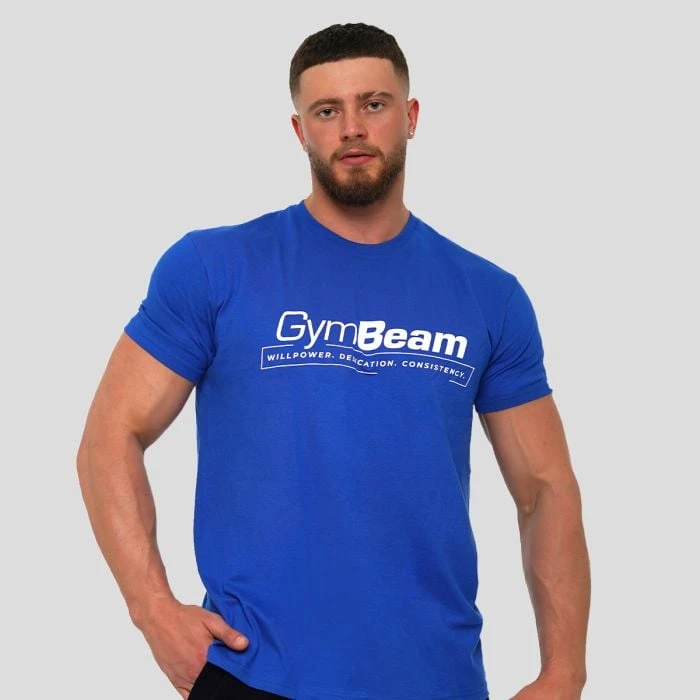 GymBeam Tričko Willpower Royal Blue  LL