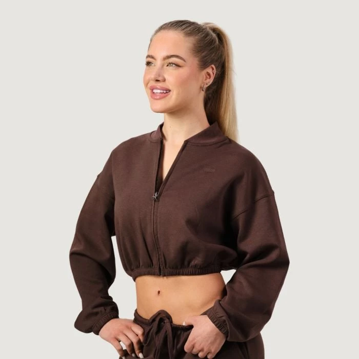 GymBeam Dámska mikina Zip-Up NEO Mocha  S