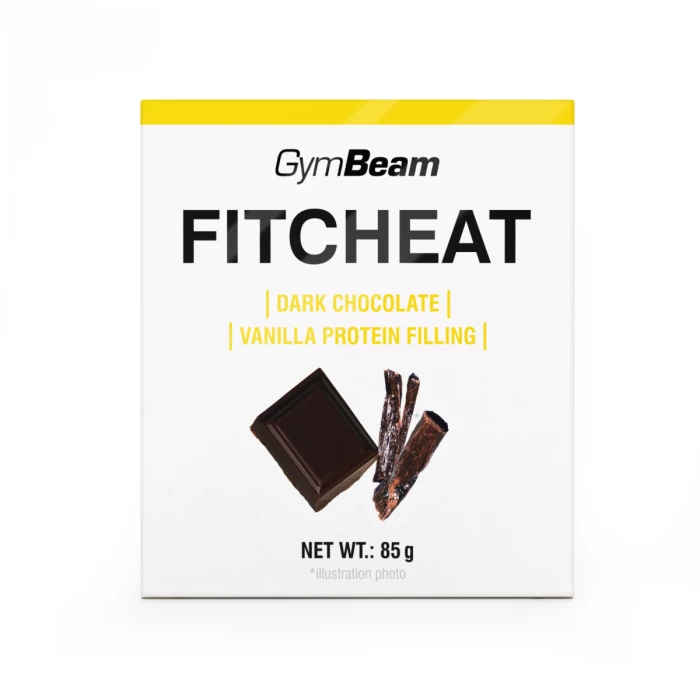 Gymbeam Fitcheat Protein Chocolate Bar 85 g horká čokoláda vanilka