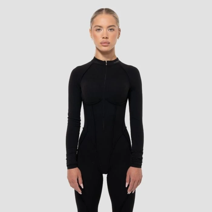 GymBeam Dámsky overal Zip-Up Cosmo Black  L