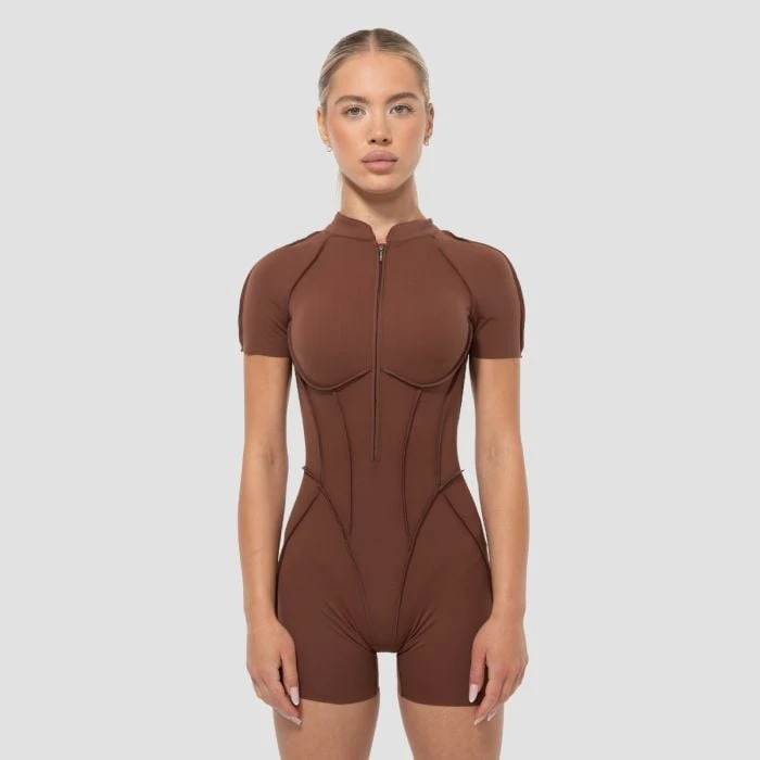 GymBeam Dámsky overal Cosmo Brown  L