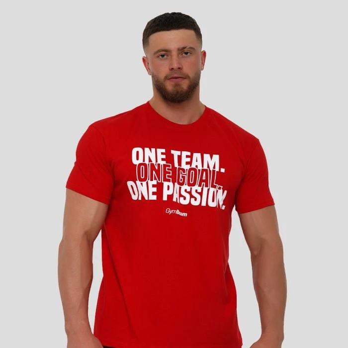 GymBeam Tričko One Team Red  MM