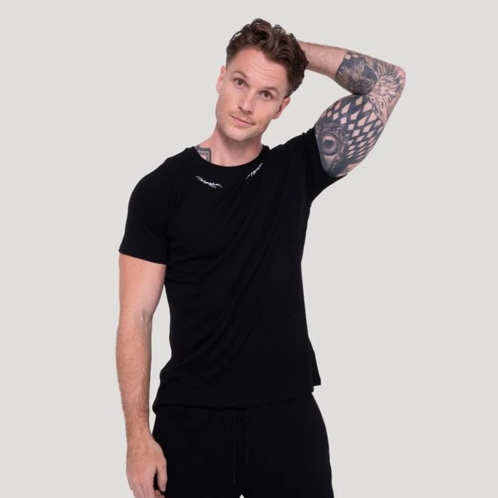 GymBeam Tričko Tribal Ribbed Black  S