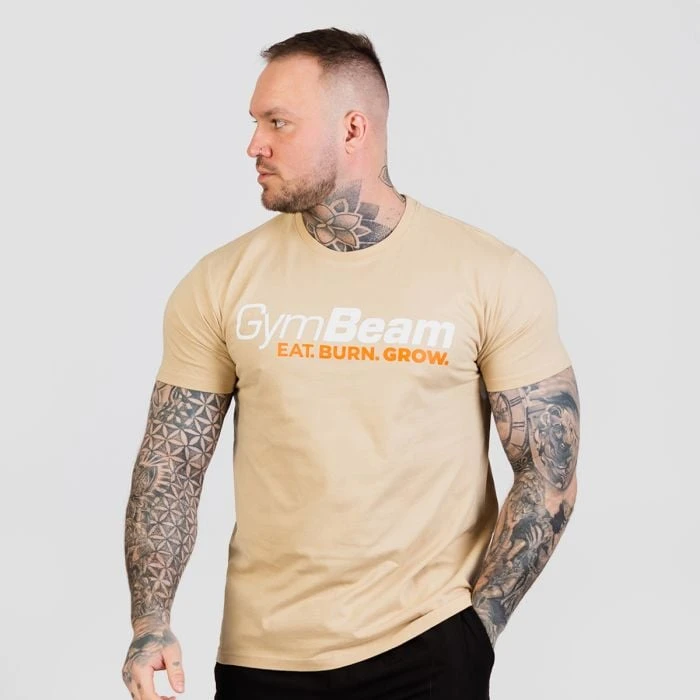 GymBeam Tričko Grow Sand  LL