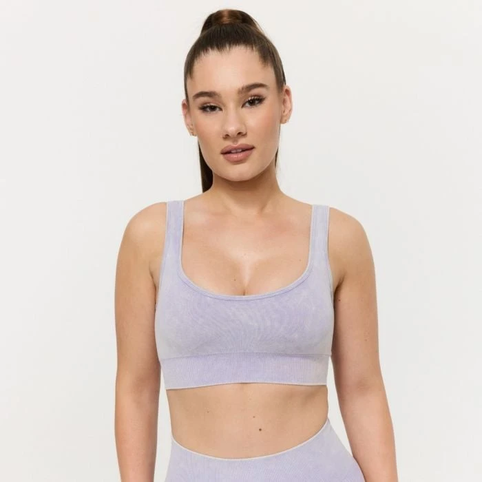 GymBeam Bezšvová športová podprsenka Lift Violet  S