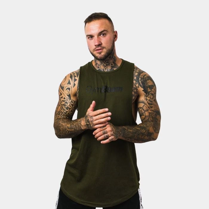 Gym Beam Tielko Cut Off Military Green  S