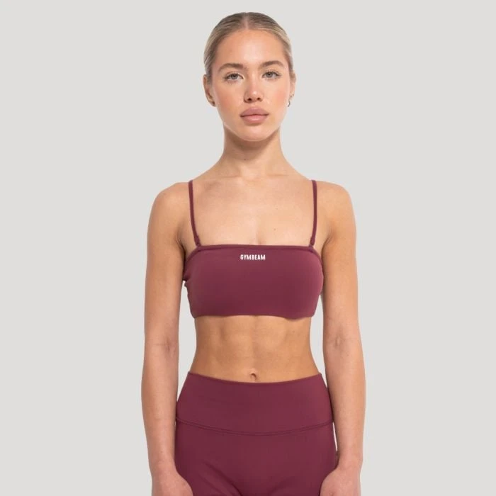 GymBeam Dámsky športový top Flow Wine  S
