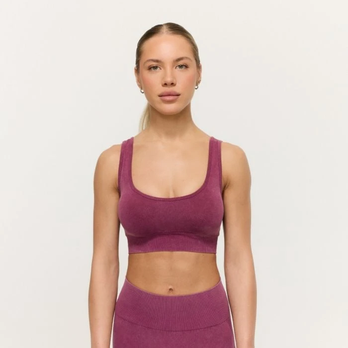GymBeam Bezšvová športová podprsenka Lift Plum  S