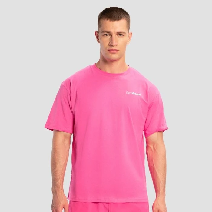 GymBeam Tričko Oversized Limitless Dragonfruit  L