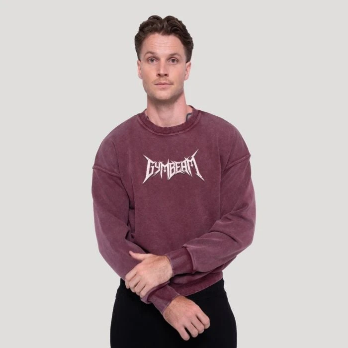 GymBeam Mikina Spike Burgundy  S
