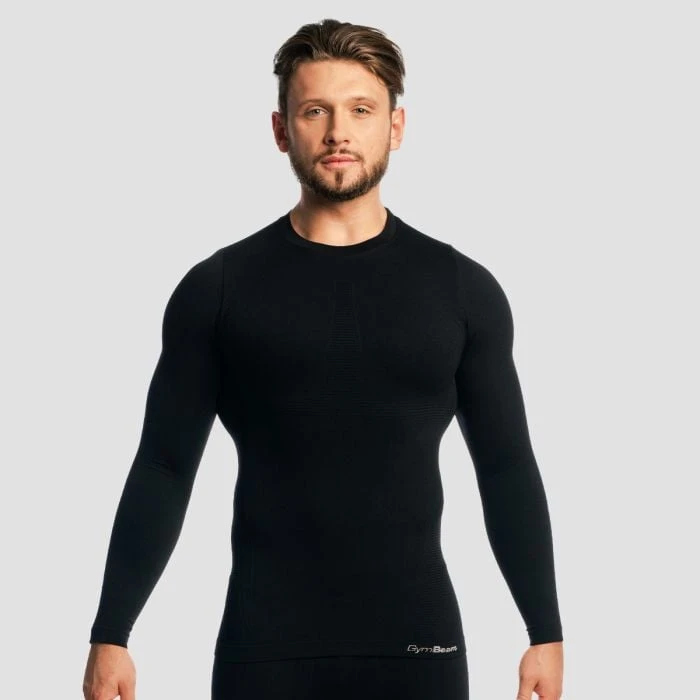 GymBeam Tričko s dlhým rukávom Fuse Black  S