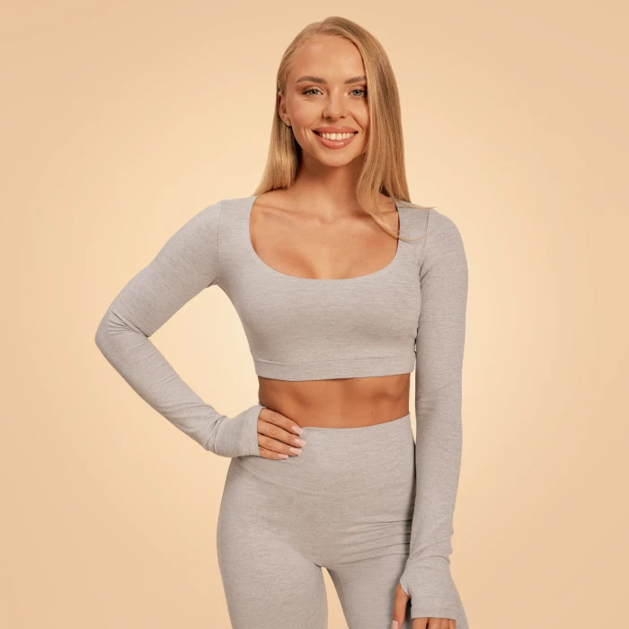 BeastPink Dámsky športový top Sense Grey  XSXS