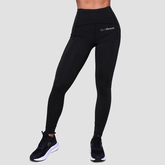 GymBeam Dámske bežecké legíny Pulse Black  SS