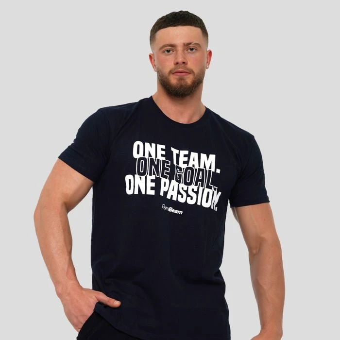 GymBeam Tričko One Team Navy  LL