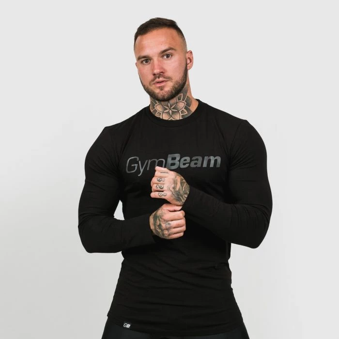 GymBeam T-shirt Long Sleeve Leisure Black  XXL