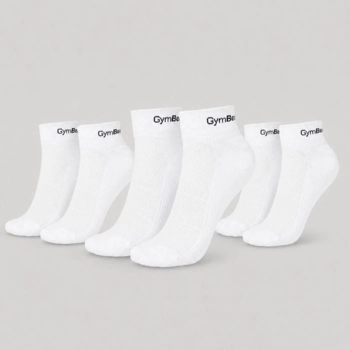 GymBeam Ponožky Quarter 3Pack White  L