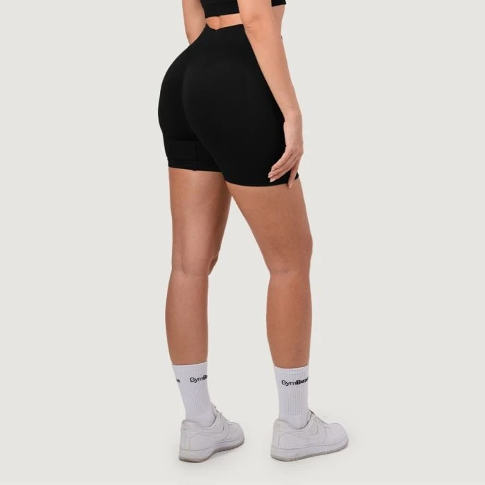 GymBeam Dámske bezšvové šortky NEO Black  S