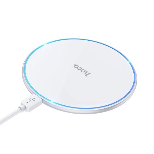 Bezdrôtová nabíjačka HOCO 2A 15W so svetlom CW6 PRO biela