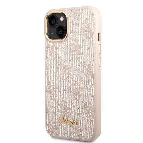 Puzdro Guess PC/TPU 4G Metal Camera Outline iPhone 14 - ružové