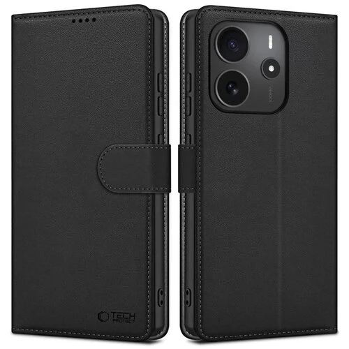 Puzdro Tech-Protect Wallet Book Xiaomi Redmi Note 14 4G - čierne