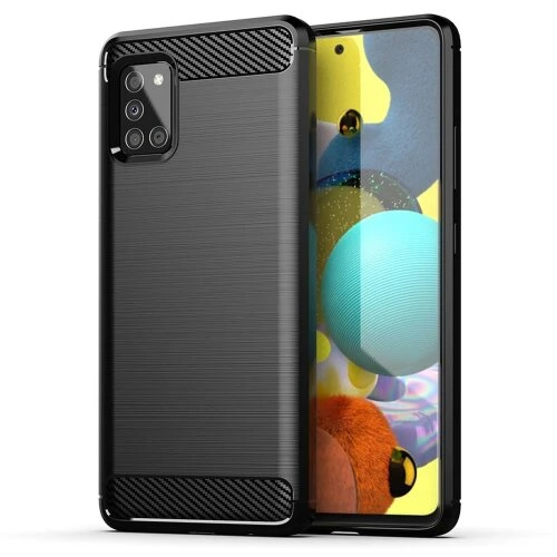 Puzdro Carbon Lux TPU Samsung Galaxy A51 5G - čierne