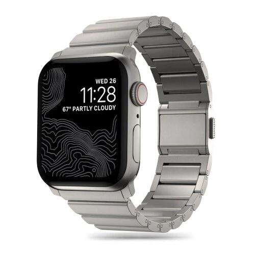 Remienok Tech-Protect Steelband Apple Watch 8/9/10/11/SE/Ultra (44/45/46/49 mm) - titánový