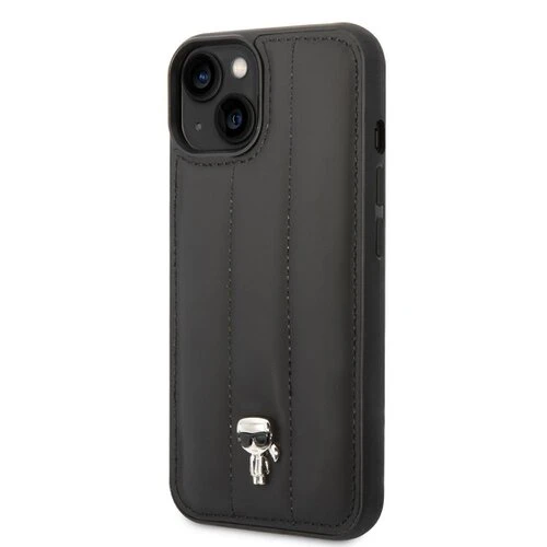 Puzdro Karl Lagerfeld Quilted Puffy Ikonik Logo iPhone 14 Plus - čierne