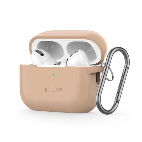 Puzdro Tech-Protect Silicone Hook Apple AirPods Pro 1/2 - cafe latte