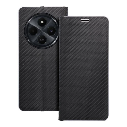 Puzdro Luna Book Carbon Xiaomi Redmi 14C - čierne