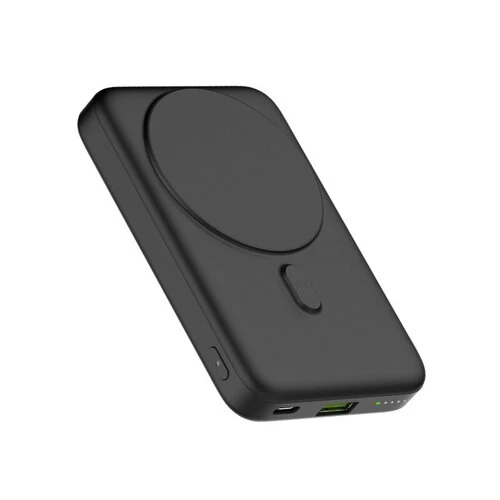 mobilNET Powerbank 10 000 mAh Magnetic 15W so stojanom, čierny
