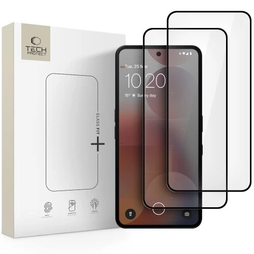 Ochranné sklo Tech-Protect Glass Fit+ Nothing Phone 3/3A/3A Pro/CMF Phone 2 Pro, 2 ks - čierne