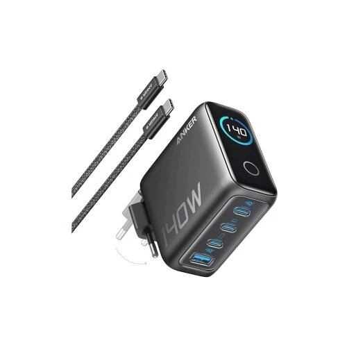 Nabíjačka do siete Anker 140W 3xUSB-C 1xUSB-A - Sivá