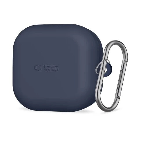 Puzdro Tech-Protect Silicone Hook Samsung Galaxy Buds 4/4 Pro - tmavomodrý