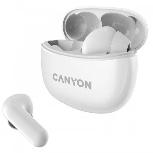 Canyon TWS-5, True Wireless slúchadlá v klasickom dizajne, biele