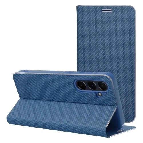 Puzdro Luna Book Carbon Xiaomi Redmi Note 14 5G - modré