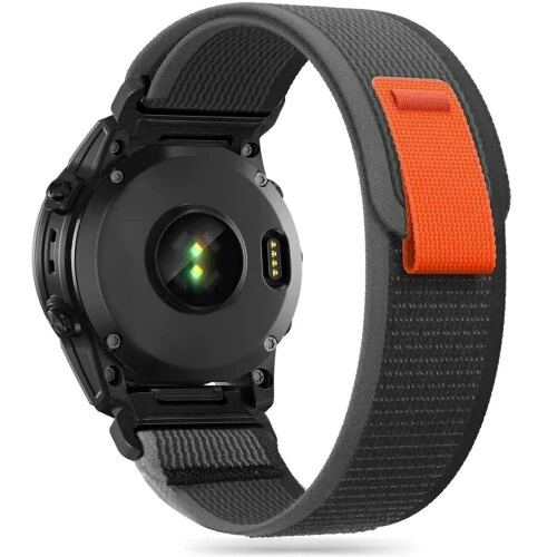 Remienok Tech-Protect Nylon Garmin Fenix 5X/5X Plus/6X/6X Pro/7X/8/8 Pro (51 mm) - čierno-oranžový