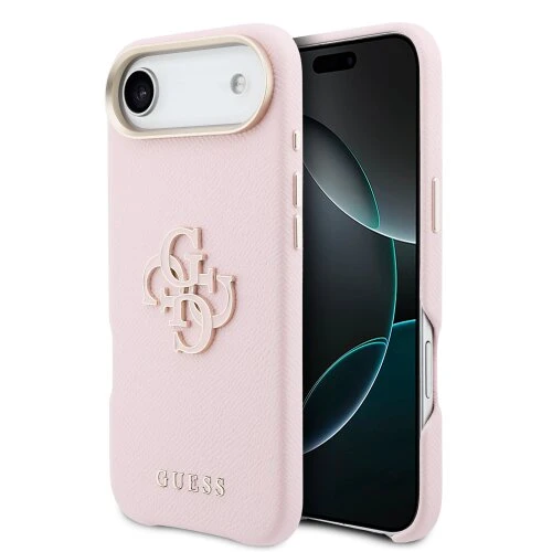 Guess PU Resin Logo Zadní Kryt pro iPhone Air Pink