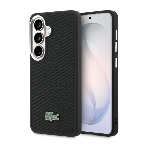 Lacoste Petit Pique Metal Logo Magnetic Zadní Kryt pro Samsung Galaxy S26+ Black