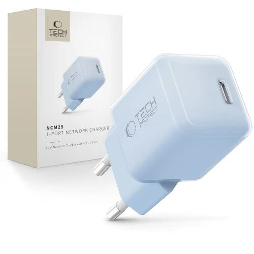 Nabíjačka Tech-Protect NCM25 1-port PD 25W - baby blue