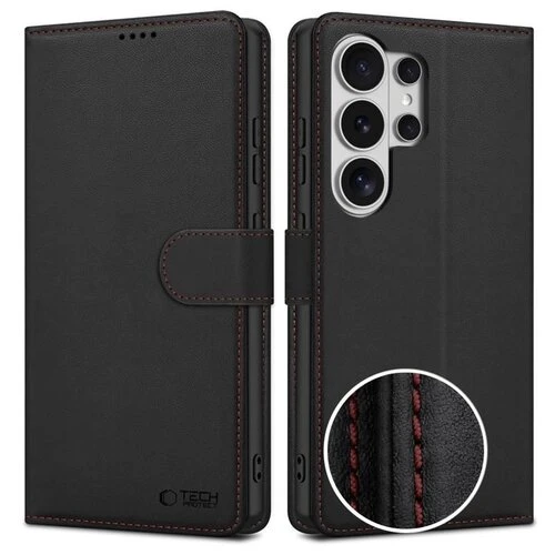 Puzdro Tech-Protect Book Galaxy S26 Ultra - čierno-červené