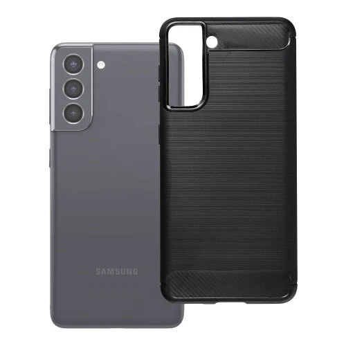 Puzdro Carbon Lux TPU 2.0 Samsung Galaxy S21 5G - čierne