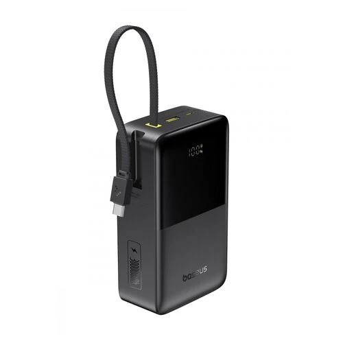 Baseus EnerFill FC51 Bipow 2 Pro 22.5W Powerbanka s Integrovaným Kabelem 30000mAh Cosmic Black