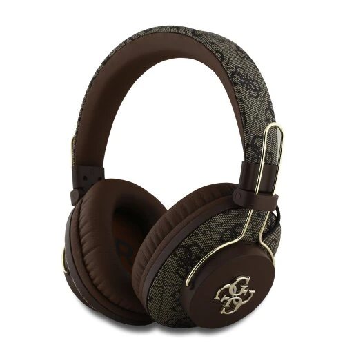 Guess PU 4G Metal Logo ENC Bezdrátová Sluchátka Brown